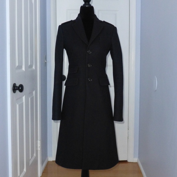 DSQUARED2 Tailored Wool Coat Size 38 Dark Navy - Picture 1 of 13